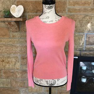 Ann Taylor Pink/Coral Long-Sleeved Shirt